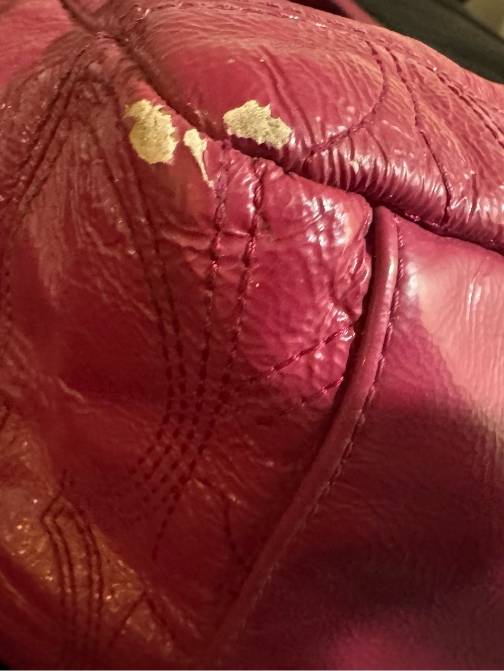 Coach Signature Leather Tote in Deep Raspberry - Picture 15 of 16